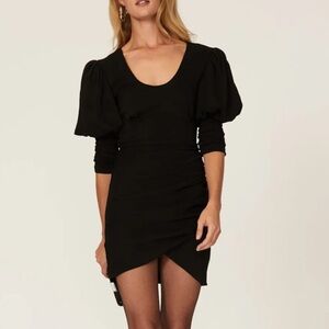 Self Portrait Black Puff Sleeve Dress